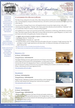 Candleberry Inn home page