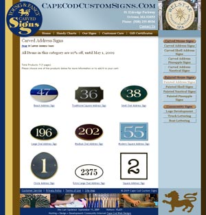 Cape Cod Custom Signs Listing page