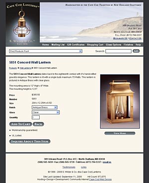 Cape Cod Lanterns inside page