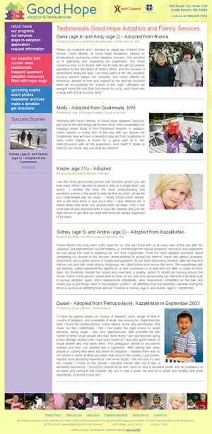 Good Hope Adoption Services Testimonials