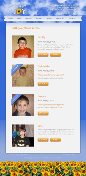 Journeys of Joy - Kids page