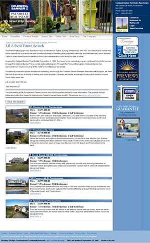 Coldwell Banker Pat Shultz Real Estate listing page