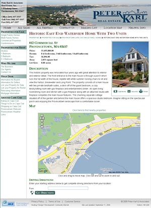 Peter Karl & Assoc. Real Estate Detail Page