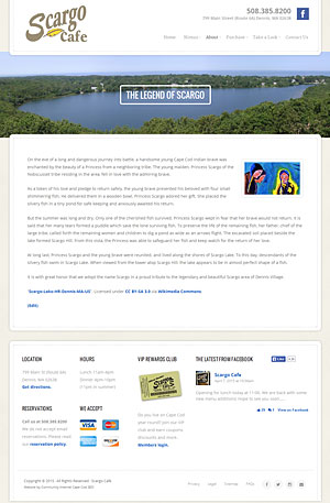 Scargo Cafe inside page