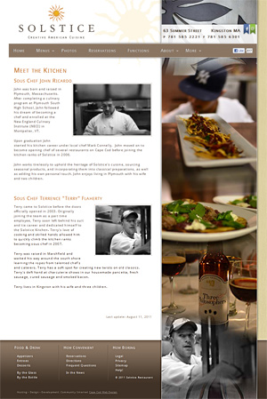 Solstice Meet the Kitchen page