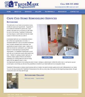 Trademark Professionals Bathrooms page